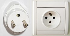 French type E power socket