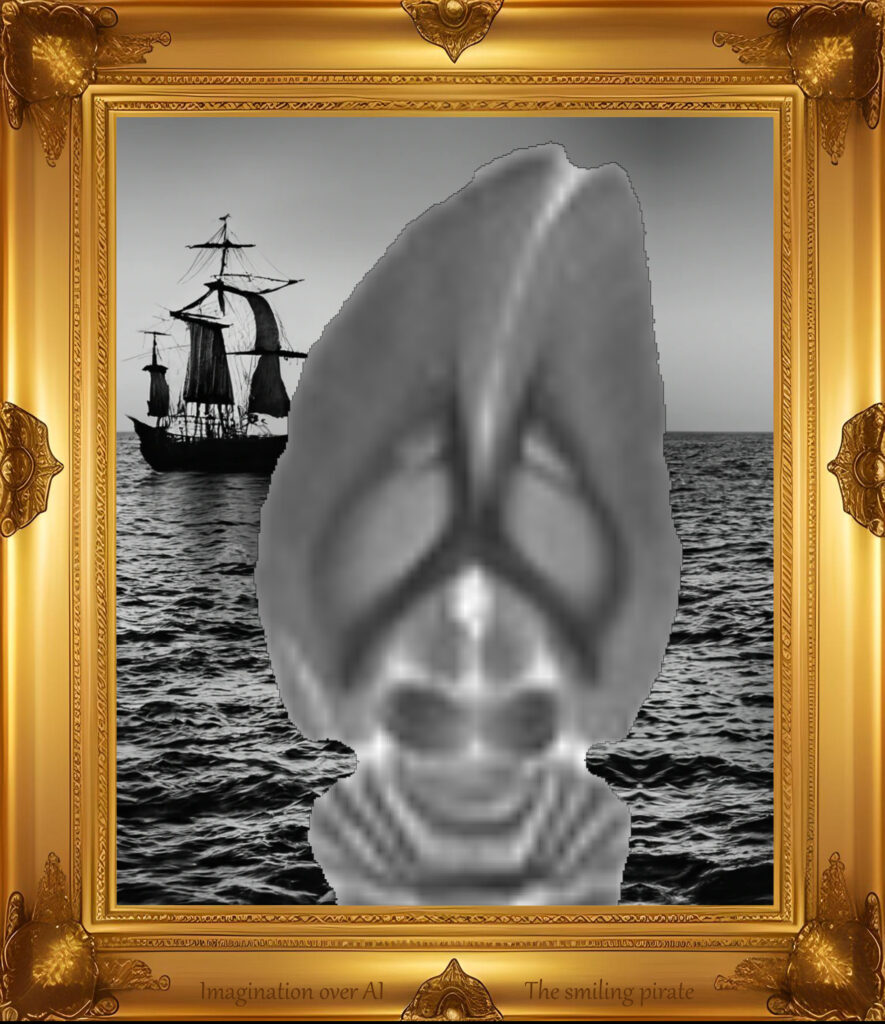 Smiling pirate-shaped MRI image